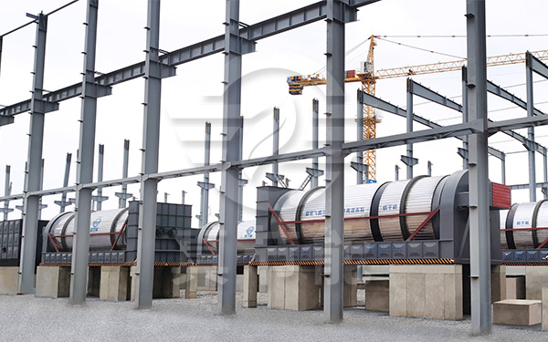 薯渣烘干機(jī)生產(chǎn)線(xiàn)安裝現(xiàn)場(chǎng)