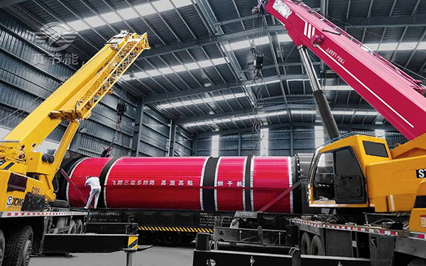 真節能豆腐渣烘干機吊裝